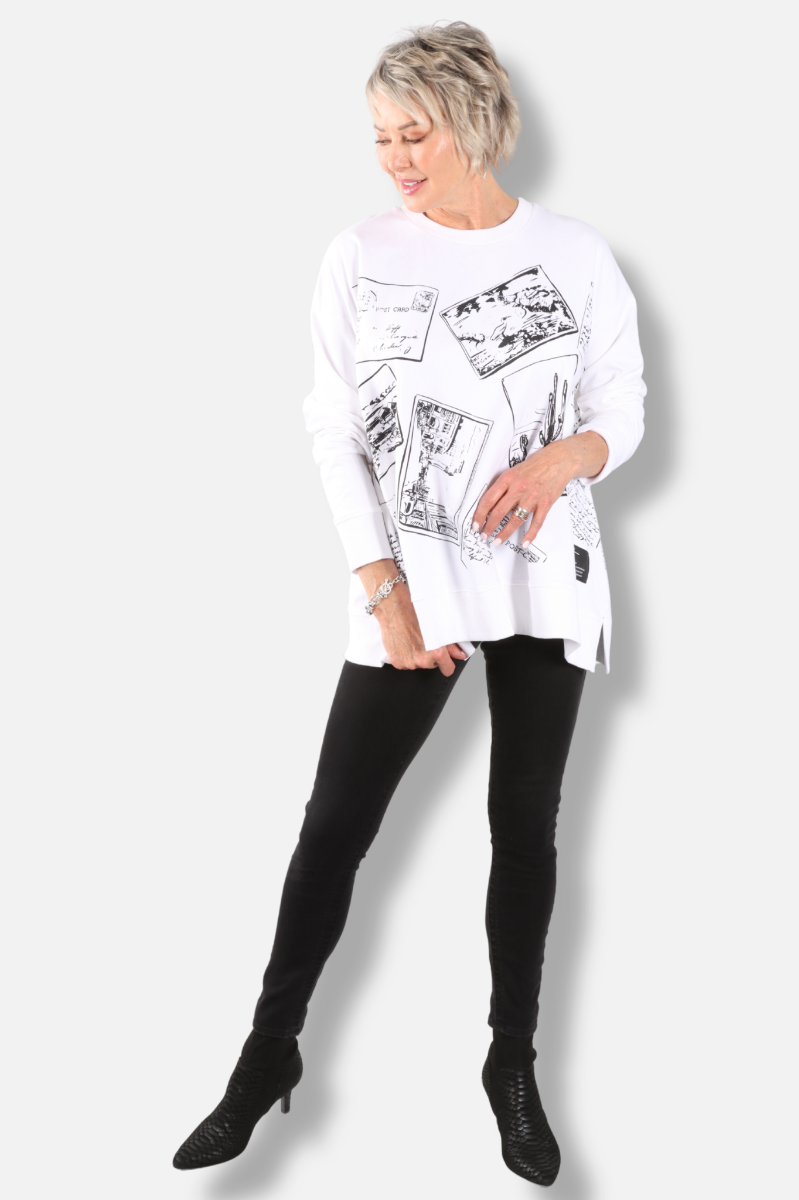 A-Line Sweatshirt - White
