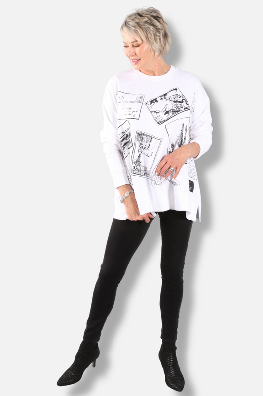 A-Line Sweatshirt - White