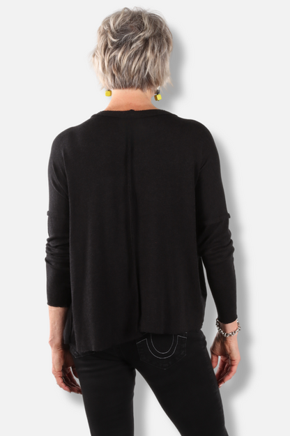 Zaira Pullover - Black & Green 