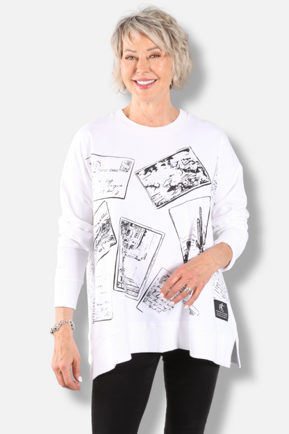 A-Line Sweatshirt - White