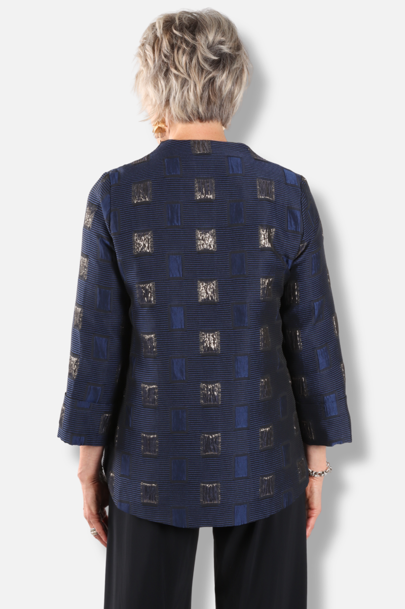 One Button Jacket - Navy