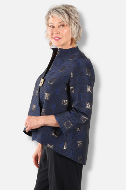 One Button Jacket - Navy