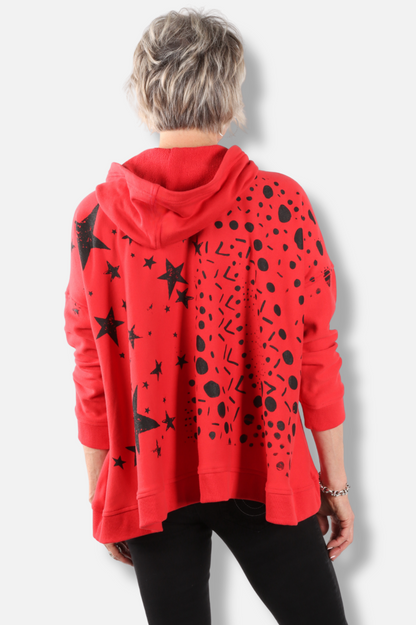Star Hoodie - Red 