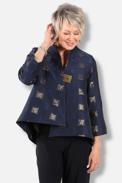 One Button Jacket - Navy