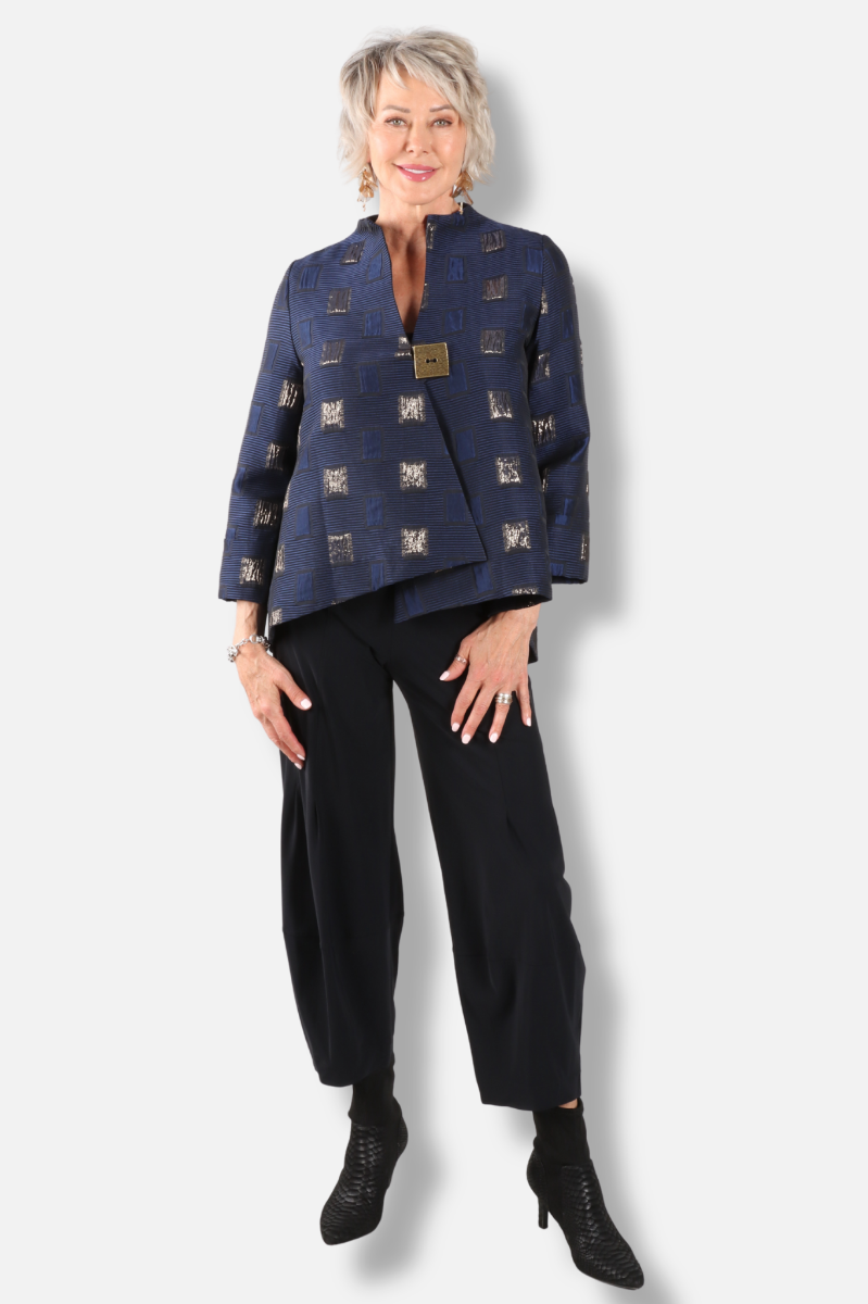 One Button Jacket - Navy