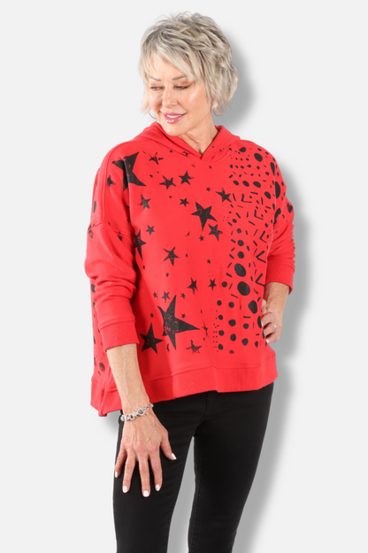 Star Hoodie - Red 