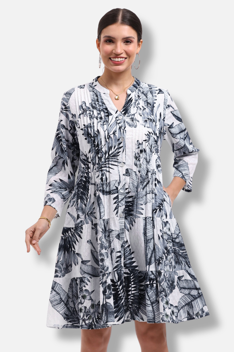 Fawn Dress Plus - Black & White