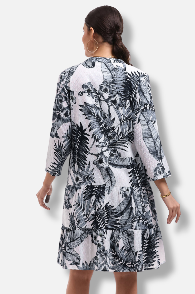 Fawn Dress Plus - Black & White