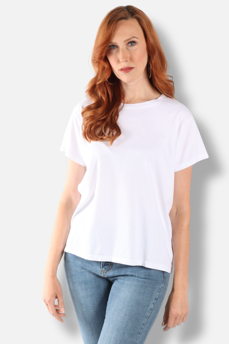 Short Sleeve Crew Plus - White