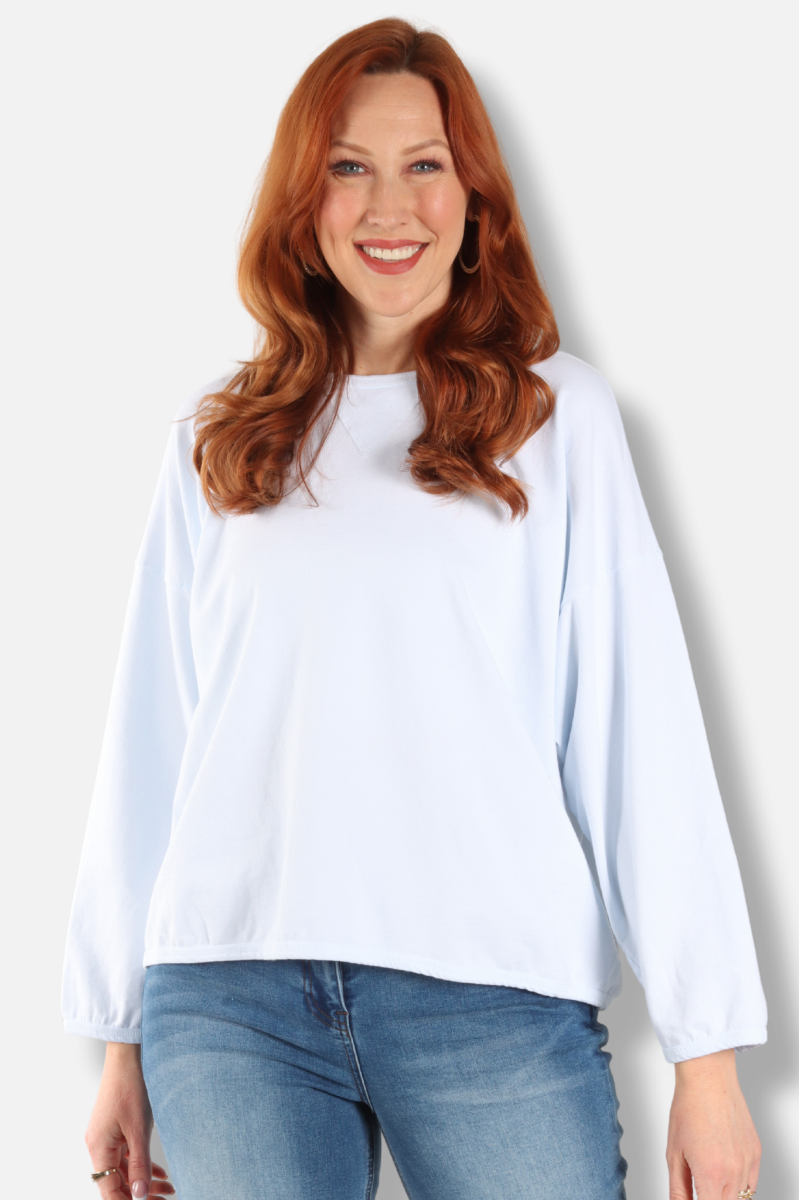 Stretch Terry Sweatshirt - Powder Blue