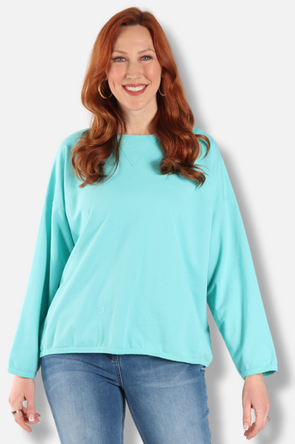 Stretch Terry Sweatshirt - Azure