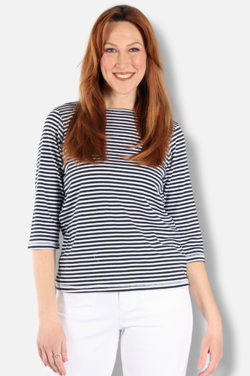 Boat Neck Top - White