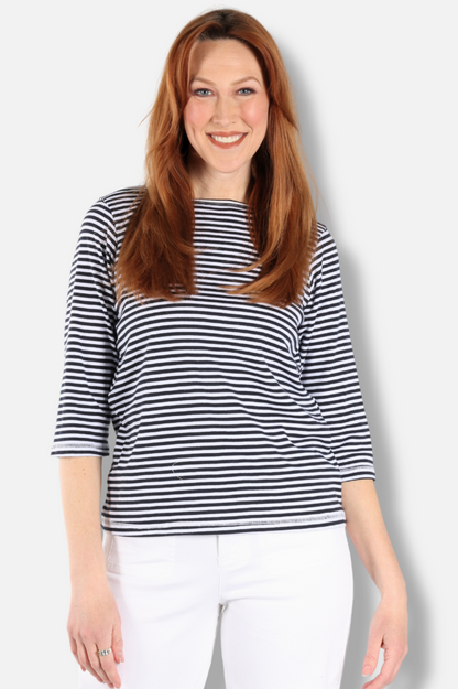 Boat Neck Top - White