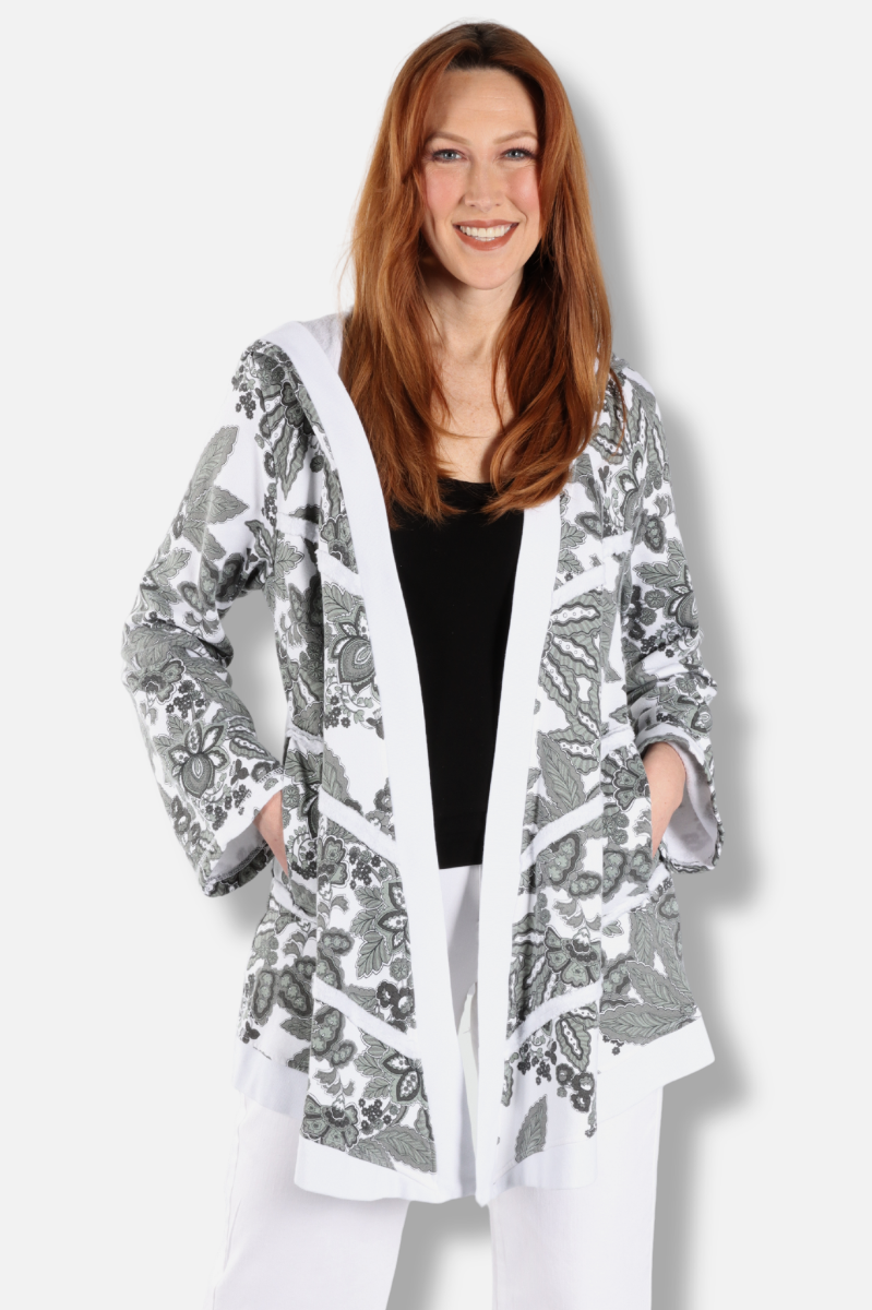 Hooded Cardigan - White