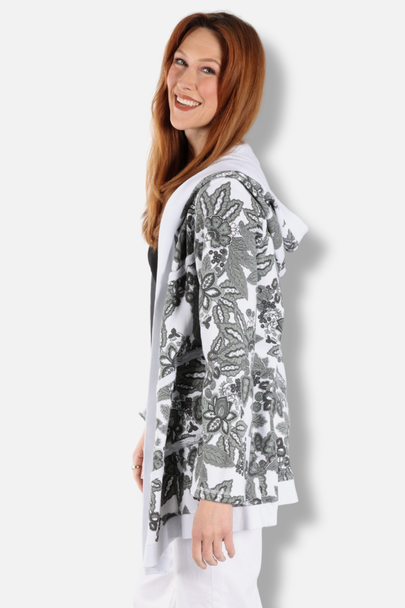 Hooded Cardigan - White