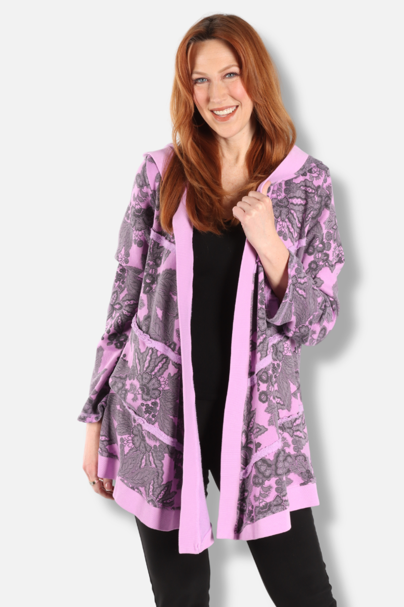 Hooded Cardigan - Tulip