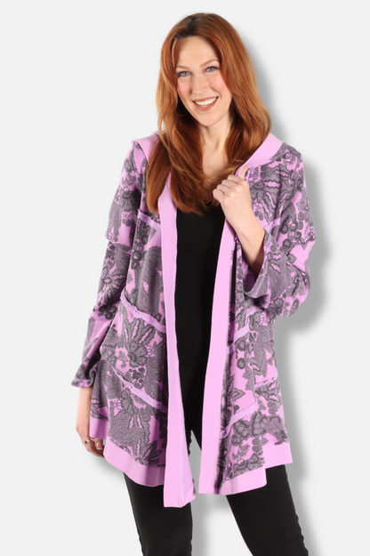 Hooded Cardigan - Tulip