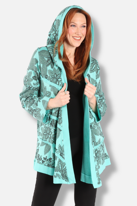 Hooded Cardigan - Azure