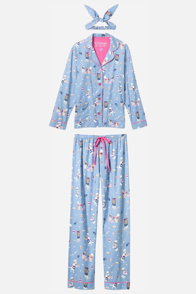 Flannel PJ Set - Baked Woof Love