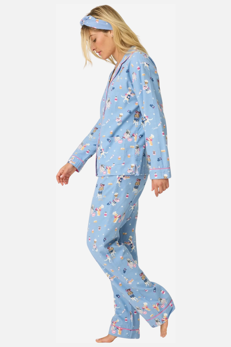 Flannel PJ Set - Baked Woof Love
