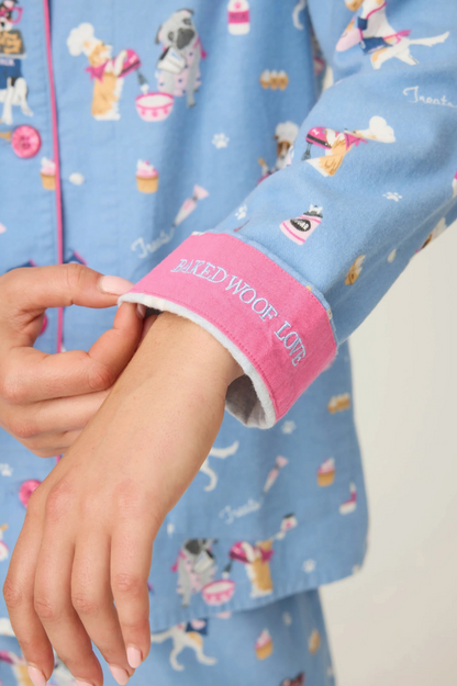 Flannel PJ Set - Baked Woof Love