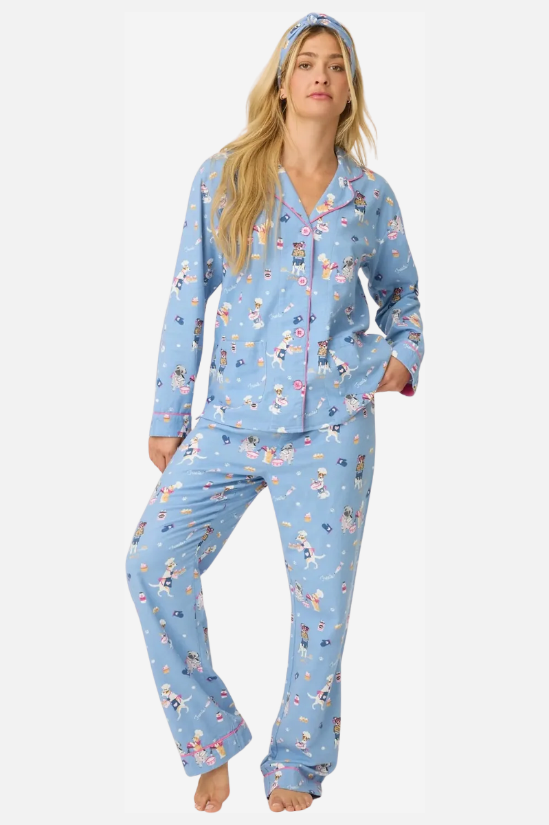 Flannel PJ Set - Baked Woof Love