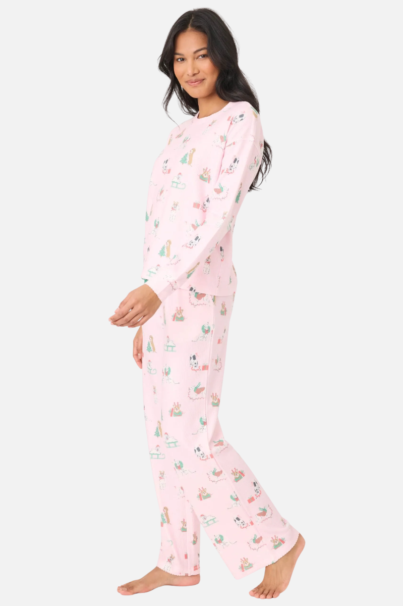 Waffle PJ Set - Peace & Pawlidays