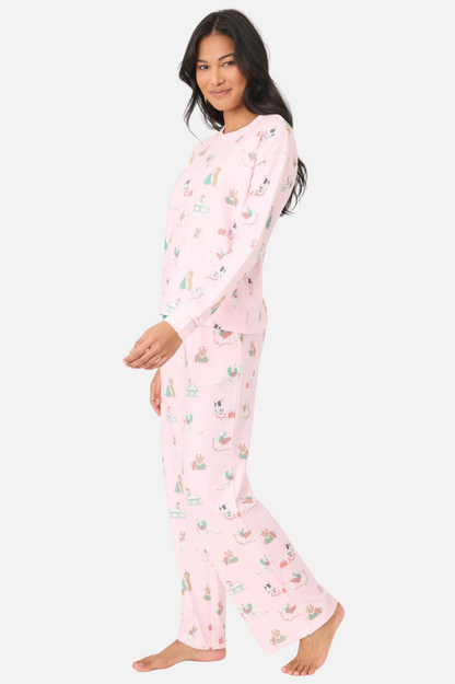 Waffle PJ Set - Peace & Pawlidays
