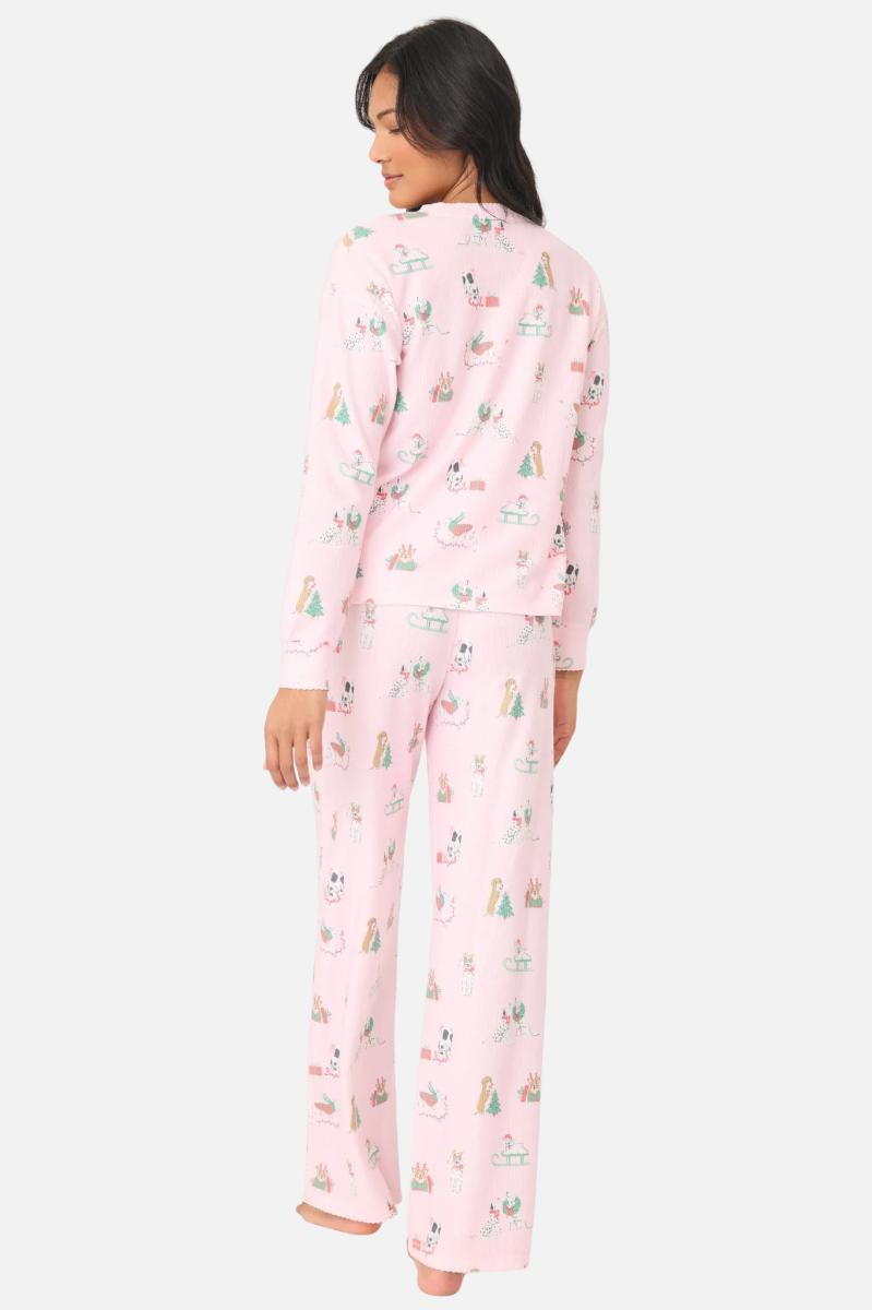 Waffle PJ Set - Peace & Pawlidays