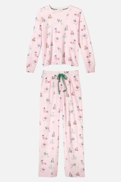 Waffle PJ Set - Peace & Pawlidays