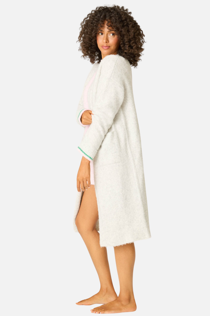 Peace & Love Snuggle Sweater - Heather Cloud