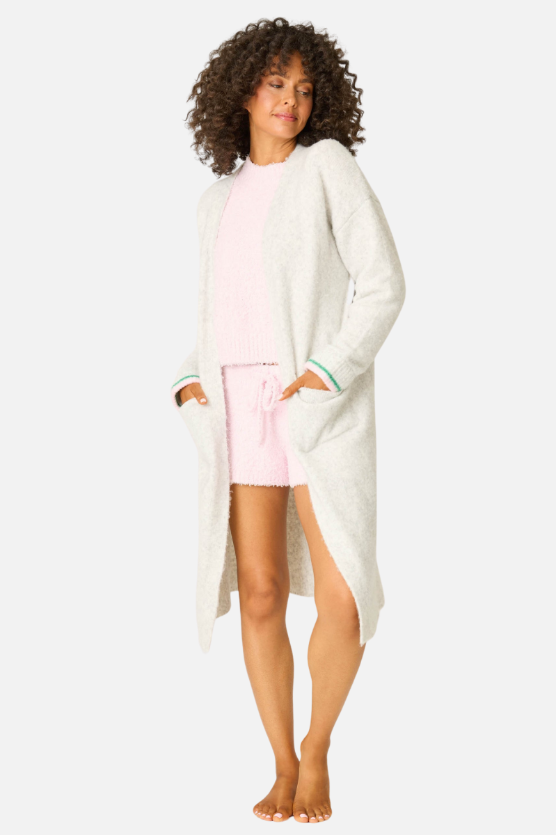 Peace & Love Snuggle Sweater - Heather Cloud