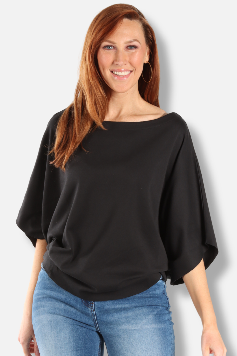 Bateau Knit Top - Black