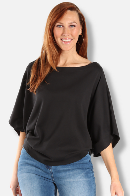 Bateau Knit Top - Black