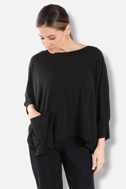 Drop Pocket Tee - Black