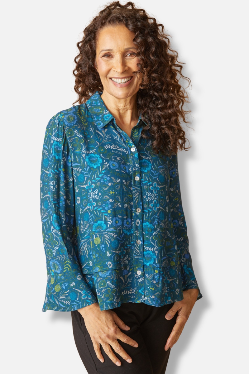 Flounce Shirt - Lagoon