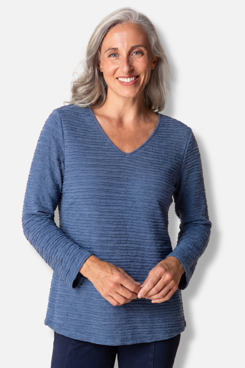 Seamed Tee - Tide