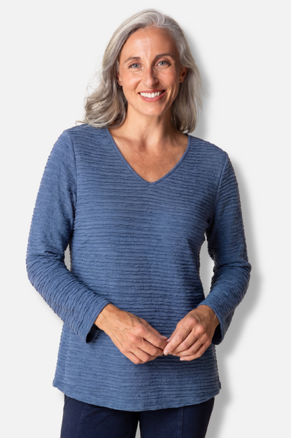 Seamed Tee - Tide