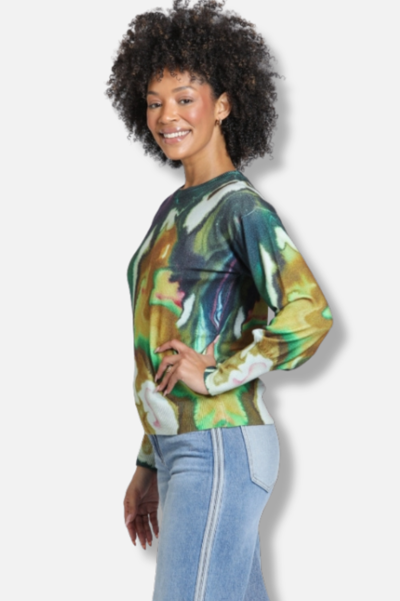 Crew Neck Sweater - Forest & Sulphur 
