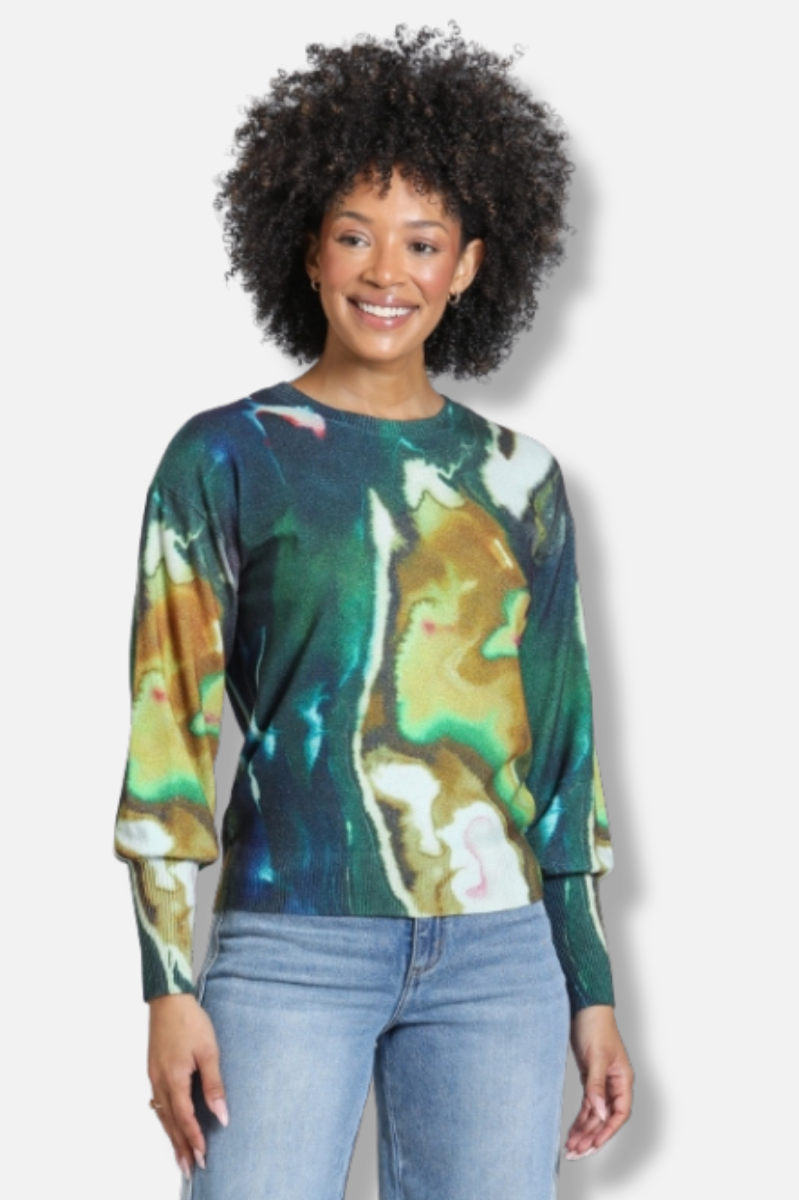 Crew Neck Sweater - Forest & Sulphur 