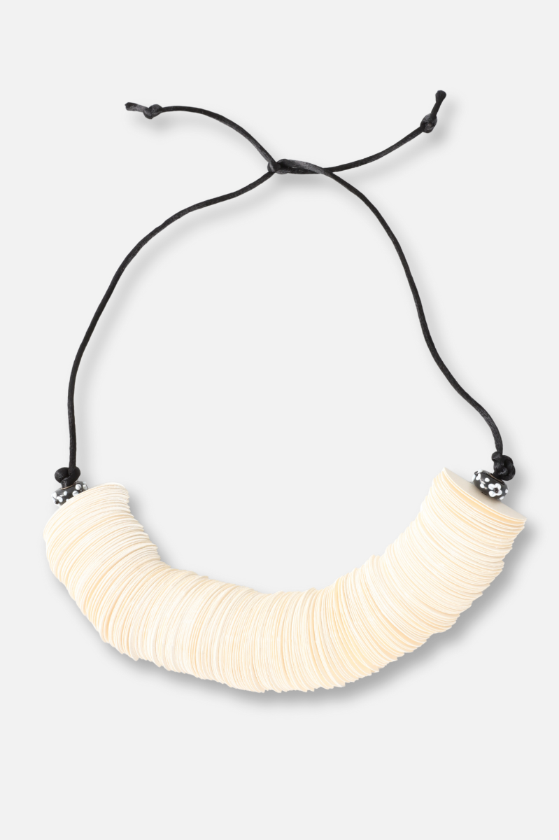 Paper Folds Necklace - Ivory