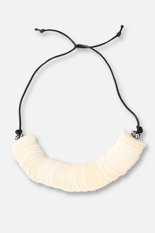 Paper Folds Necklace - Ivory