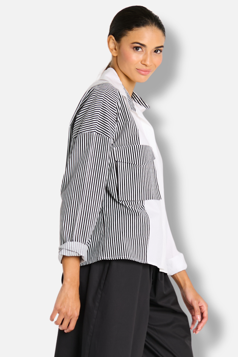Cargo Pocket Shirt - Bold Stripe