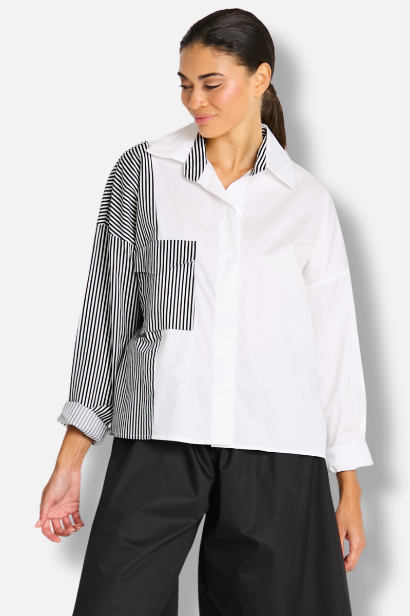 Cargo Pocket Shirt - Bold Stripe