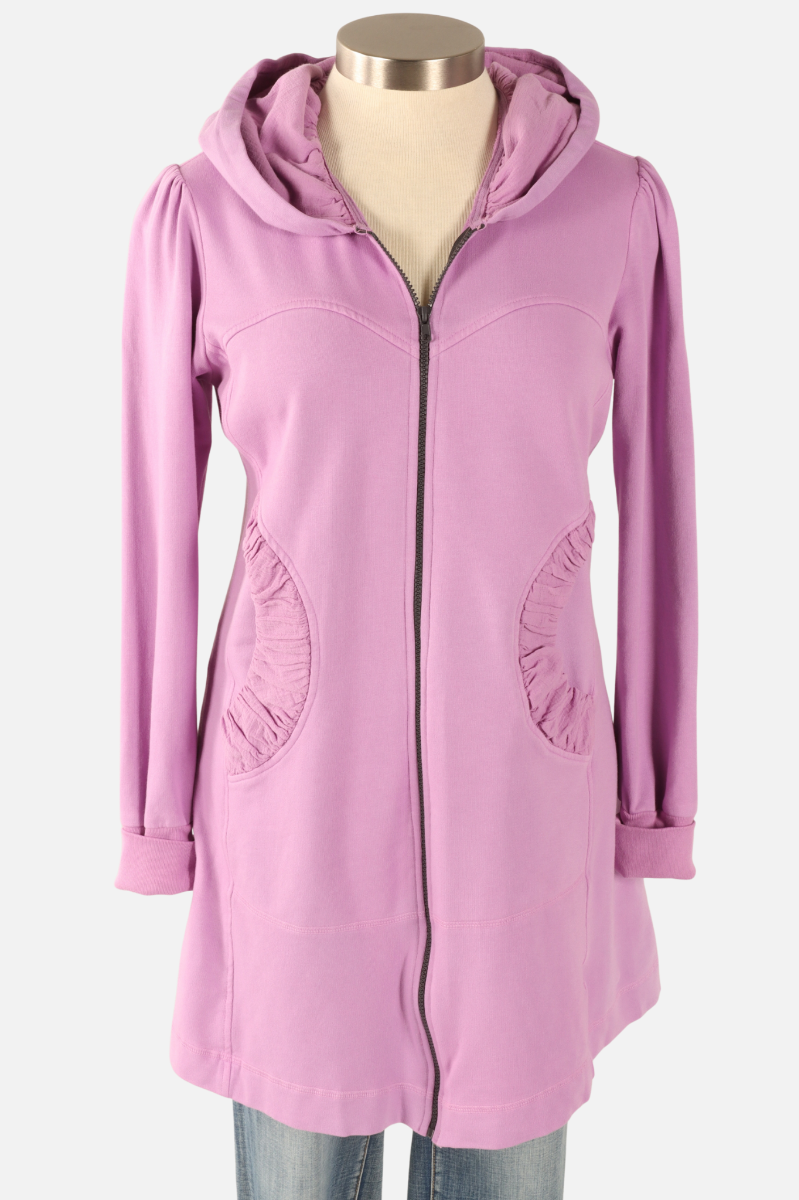 Long Hoodie Jacket - Tulip