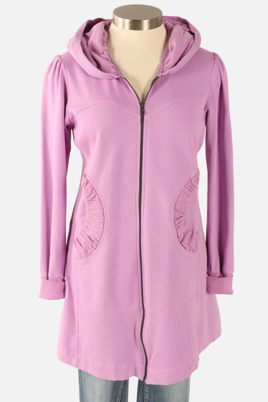 Long Hoodie Jacket - Tulip
