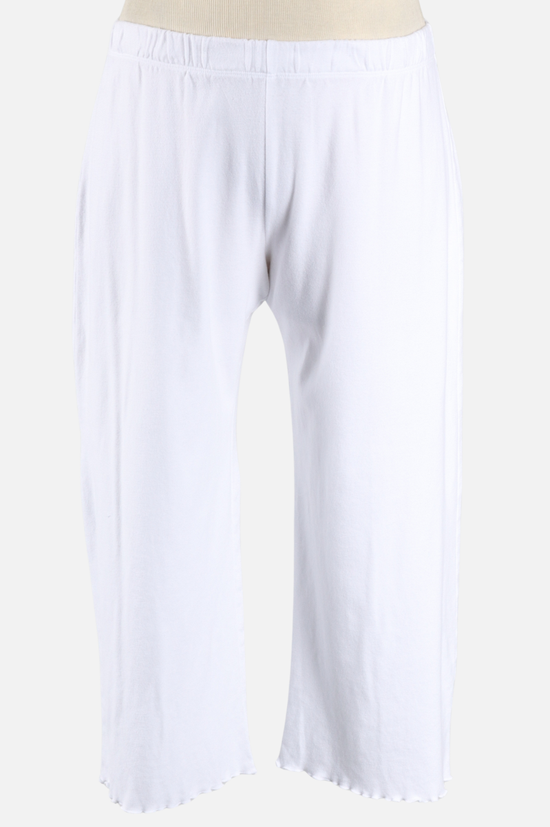 Lettuce Edge Crop Pant - White