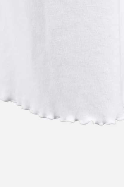 Lettuce Edge Crop Pant Plus - White