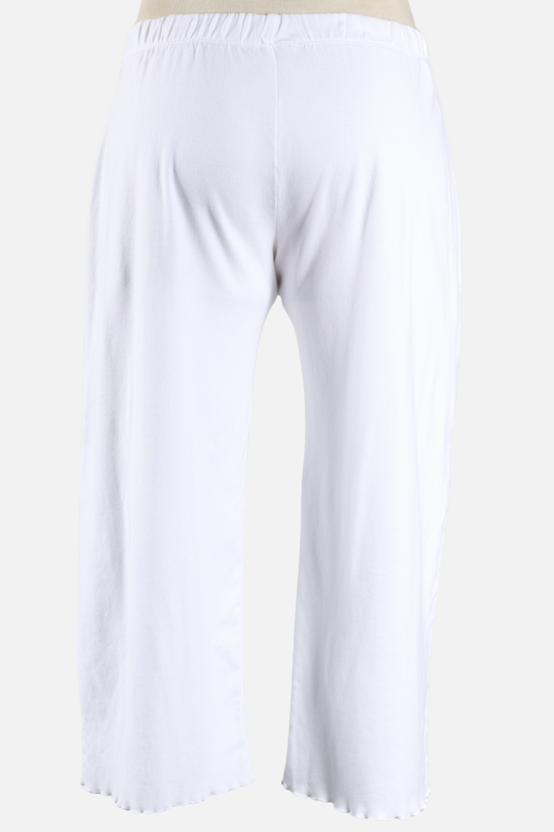 Lettuce Edge Crop Pant - White