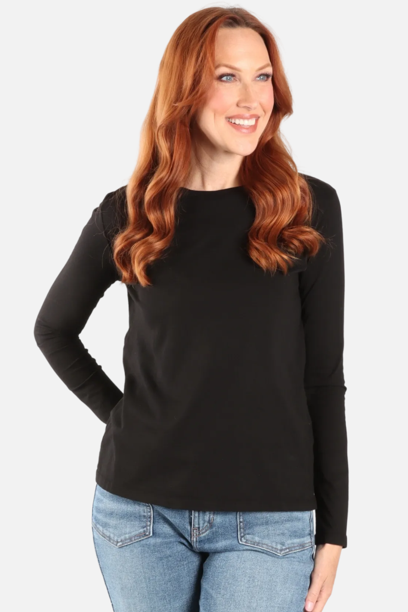 Fawbush's Only! Long Sleeve Crew Plus - Black
